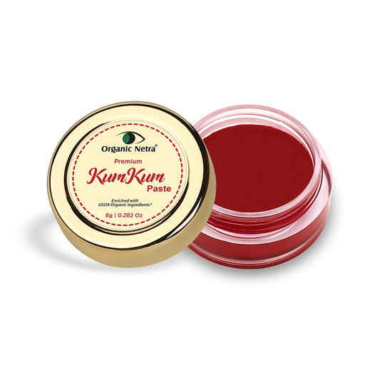 Organic Netra Sindoor/Kumkum Paste | Waterproof Long Lasting, Smudge Proof Sindoor | Pure and Natural Deep Maroon Colour, Long lasting | Enriched