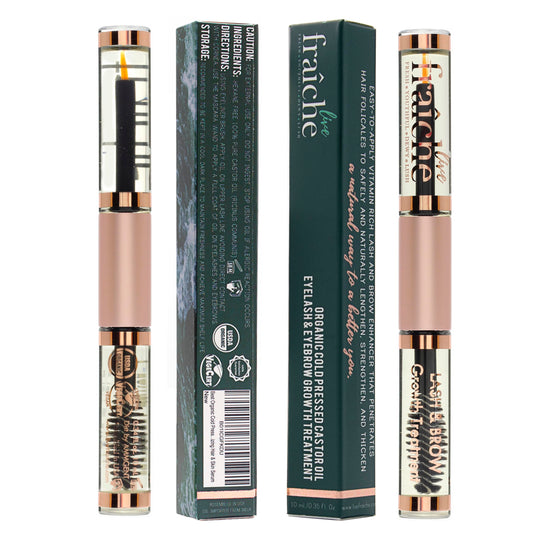 Lash Serum Mascara Tube DOUBLE PACK - Natural Eyelash Serum for Growth, Conditioning &Treatment - Eyelash Growth Serum with Organic Castor Oil - Brow