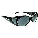Fitovers Eyewear Aurora Sunglasses Midnight Oil - Polarized Grey Lens - Oval - 133mm X 39mm or 5 - 1/4" X 1 - 1/2"