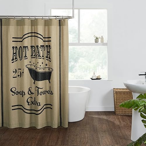 Pine Valley Quilts Vintage Bath Country Shower Curtain 72x72