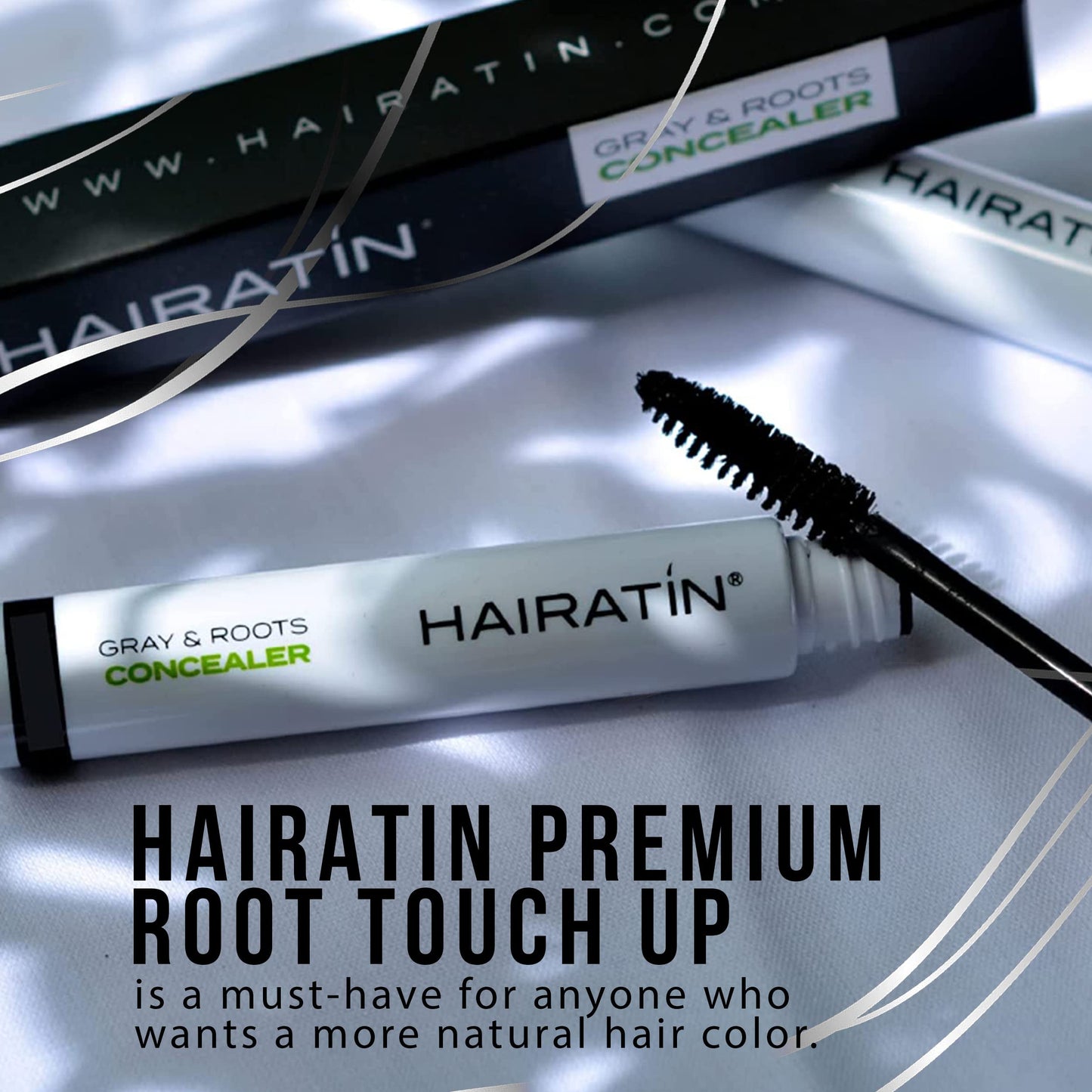 Hairatin Premium Root Touch Up | Cover Up Gray Hairs & Roots | Works Instantly & Water Resistant | Thicker Looking Hairlines Between Salon Trips |