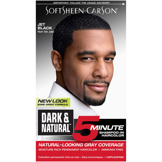 Hair Color for Men by SoftSheen Carson Dark and Natural, 5 Minutes, Natural Looking Gray Coverage for up to 6 weeks, Shampoo-in Permanent Hair Dye Beauty & Personal Care SoftSheen