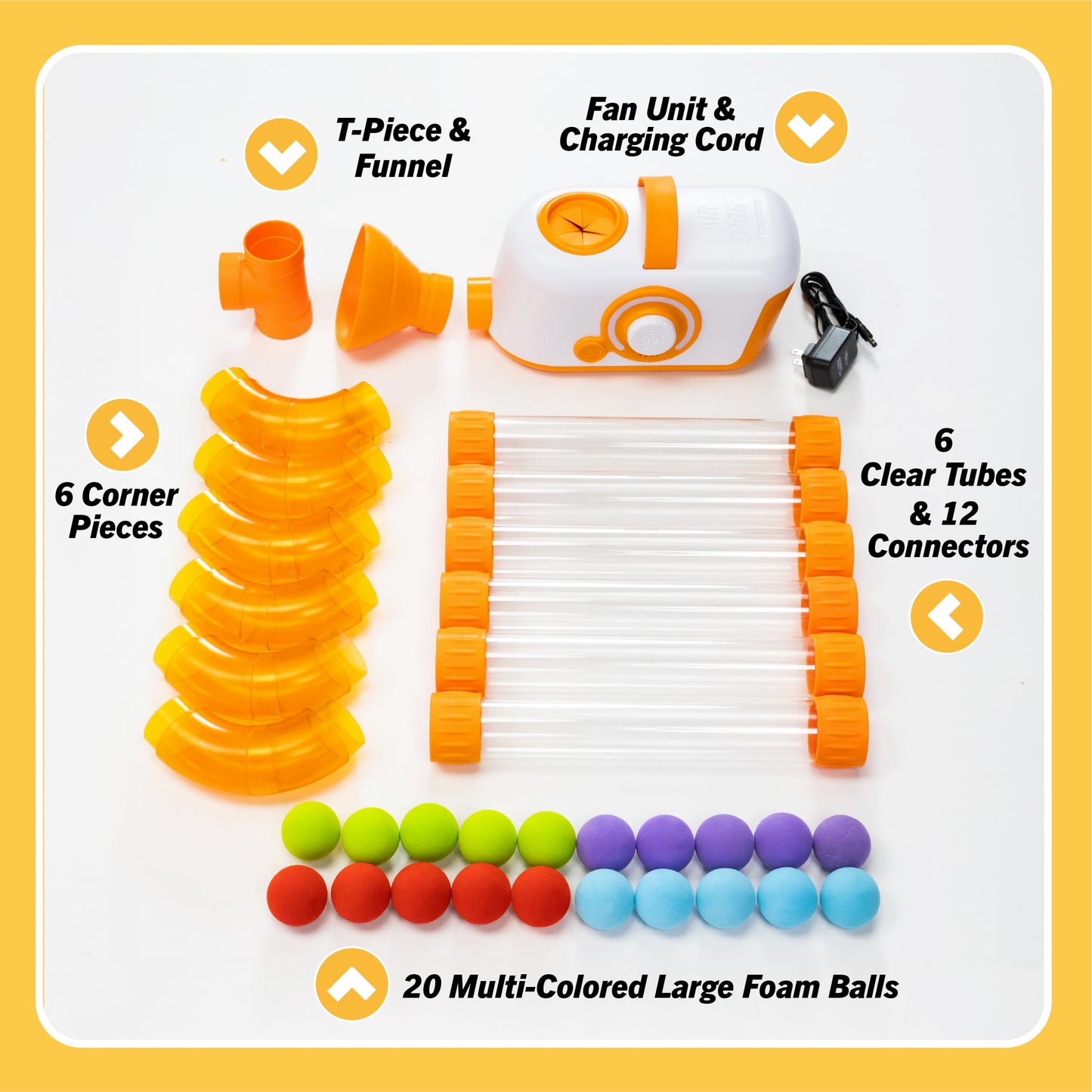 Fat Brain Toys Air Toobz, Air-Powered STEM Building Toys for Kids & Teens, Kids Building Toys, STEM Toys for 3+ Year Old