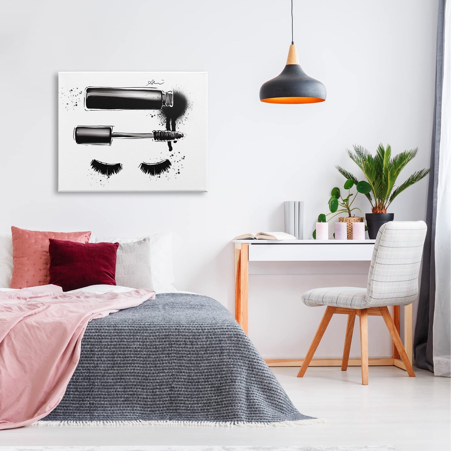 Stupell Industries Glam Mascara Lashes Makeup Canvas Wall Art, Design by Alison Petrie