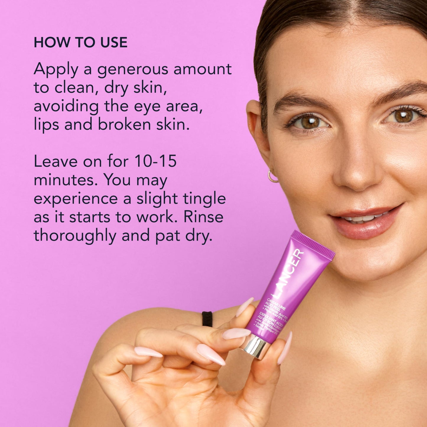 Lancer Skincare Caviar Lime Acid & Retinol Peel | Glycolic Acid Chemical Peel for Face | Chemical Exfoliant for Dark Spots & Dead Skin Remover | 0.5