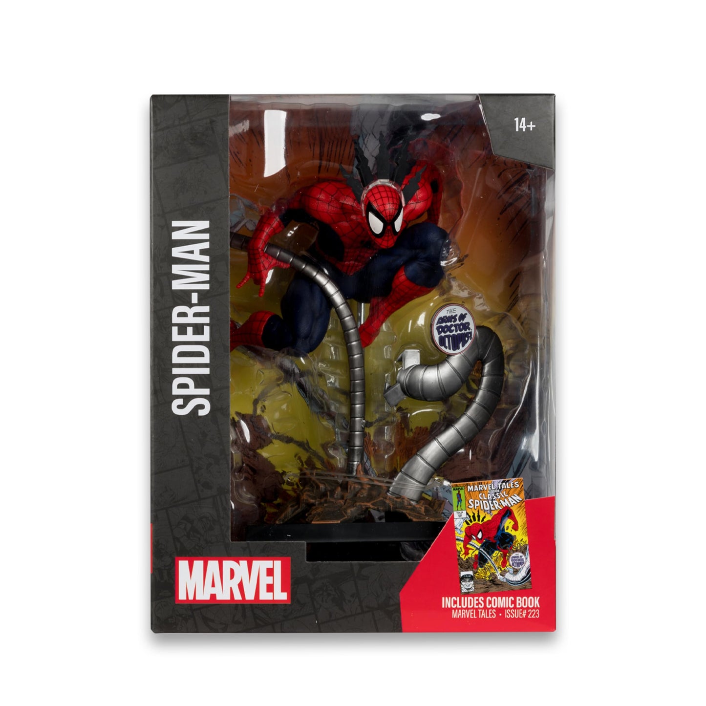 McFarlane Toys- Marvel Spider-Man 1:6th Scale Collectible with Scene & Comic (Marvel Tales #223)