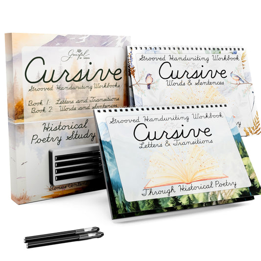 Grooved Cursive Handwriting Workbook – Reusable Practice Book for Kids Ages 8–12, Magic Tracing Workbook by Graceful By Design