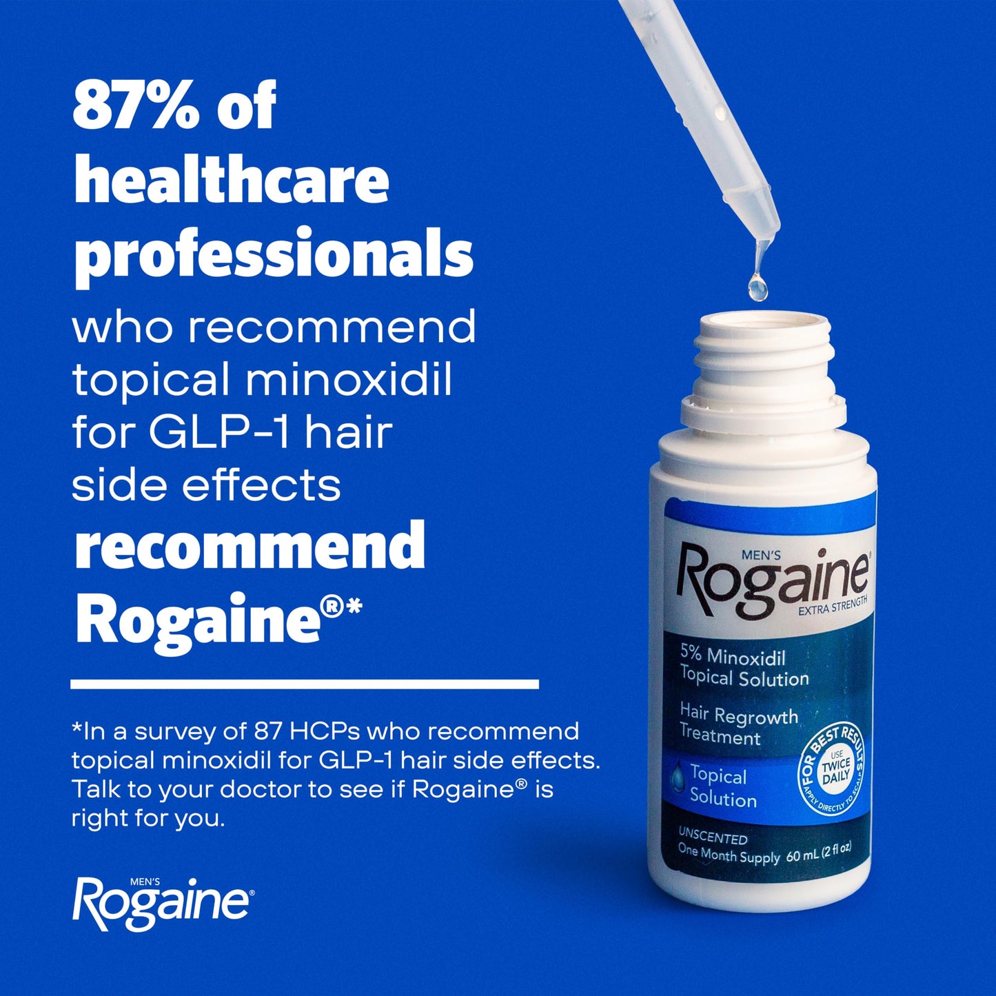 Men's Rogaine Extra Strength 5% Minoxidil Solution, 3 Mo Supply, 3x 2 Fl Oz Beauty and Personal Care Rogaine