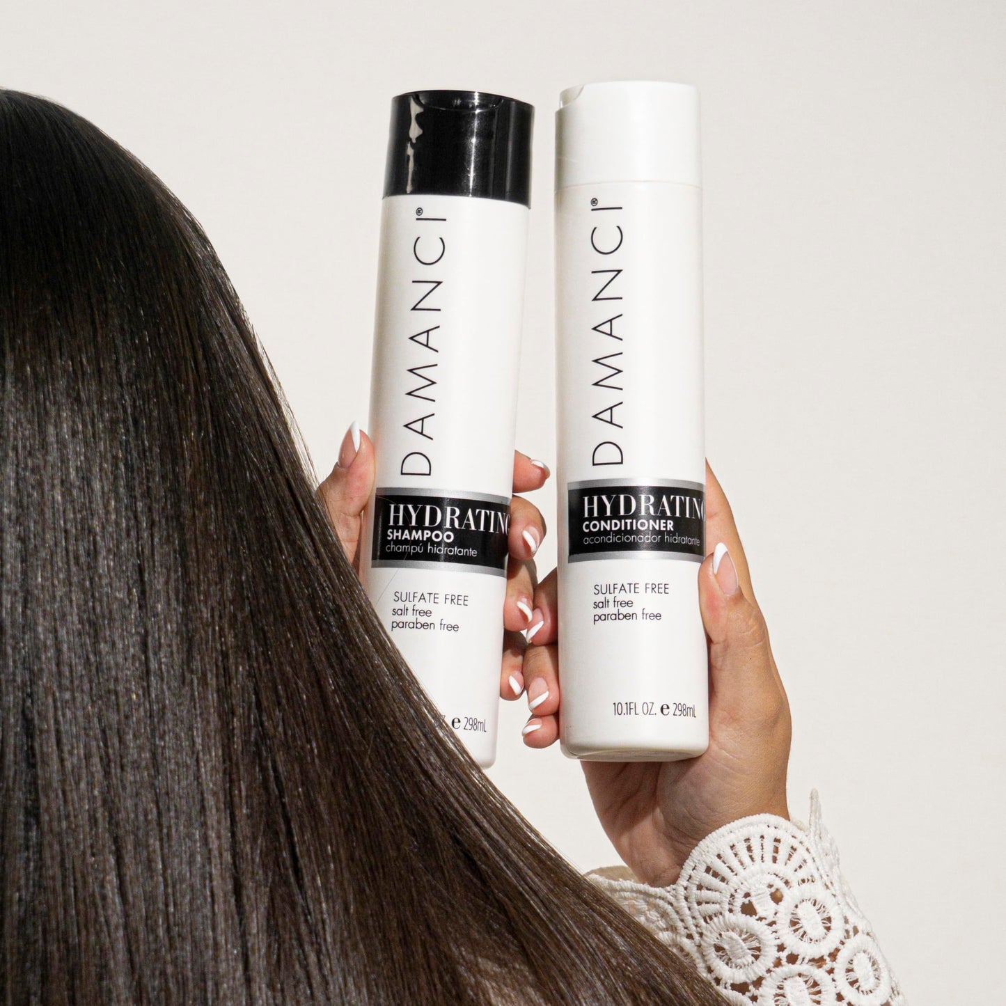 Damanci Hydrating Shampoo and Conditioner Duo, Sulfate Free Shampoo and Conditioner for Dry Hair, with Keratin and Collagen, Paraben and Salt Free