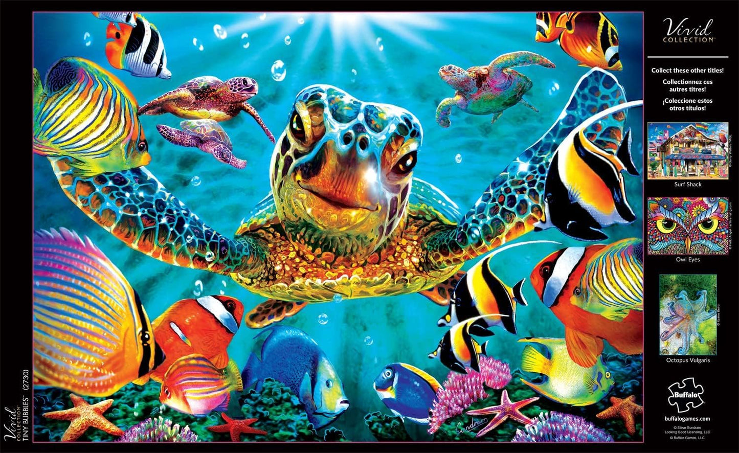 Buffalo Games 300-Piece Puzzle – Steve Sundram Tiny Bubbles – Challenging Adult Jigsaw, 21.25" x 15", Great for Game Nights