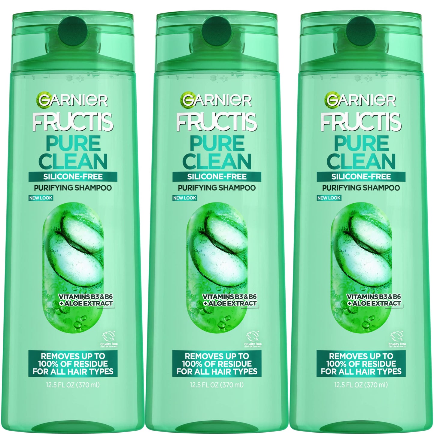 Garnier Fructis Pure Clean Purifying Shampoo, Silicone-Free, 12.5 Fl Oz, 3 Count (Packaging May Vary) Beauty and Personal Care Garnier Default Title