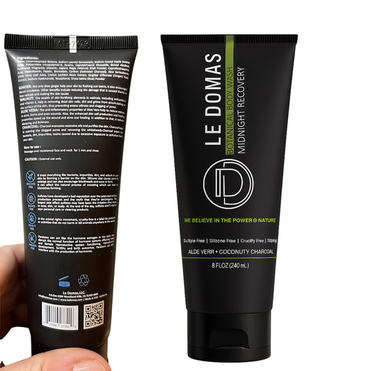 LE DOMAS Natural Body Wash with Aloe Vera, Coconut & Vitamin E - Moisturizing Cleanser for Women & Men - Sulfate Free, Gentle Skin Care, Vegan Body Beauty & Personal Care LE DOMAS