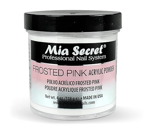 Mia Secret Frosted Pink Acrylic Powder (PL0-FP), 4 Ounce