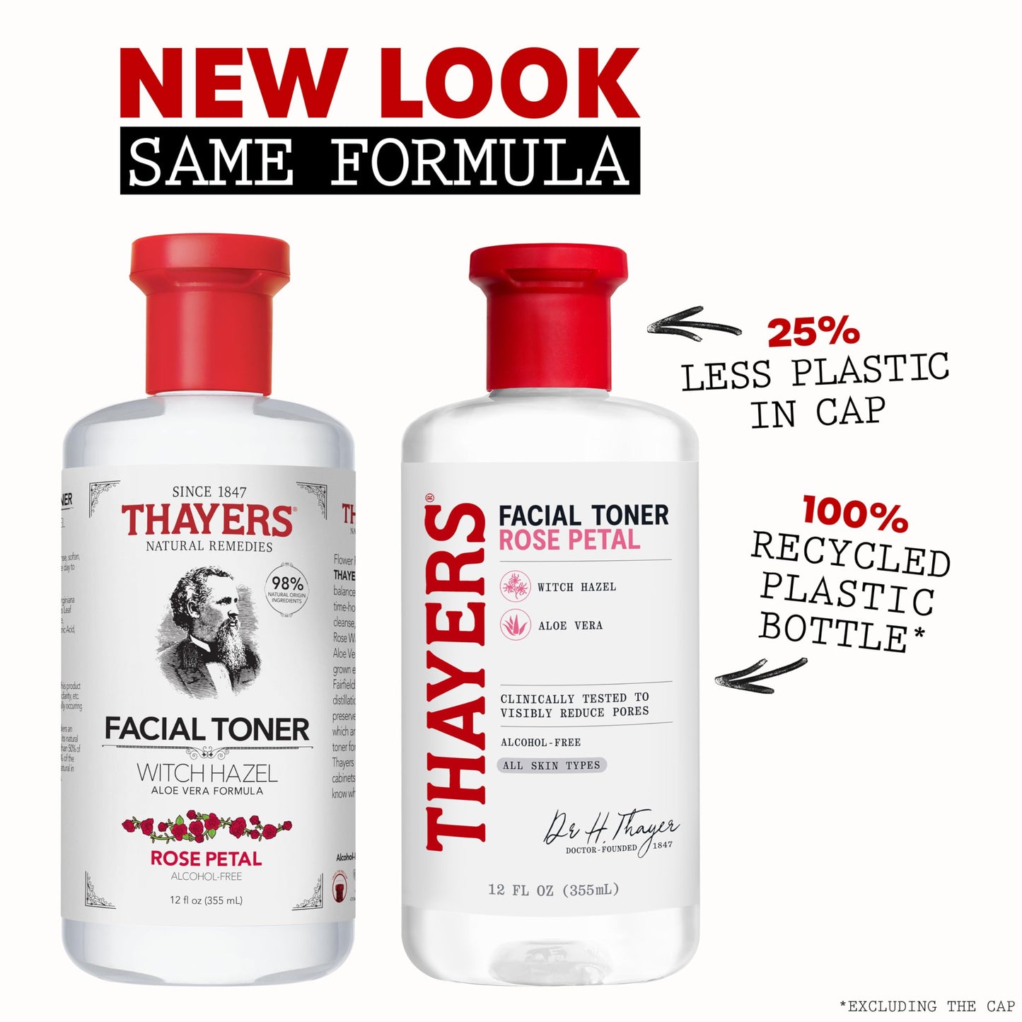 THAYERS Alcohol-Free Rose Petal Witch Hazel Facial Toner for Glowing Skin, Soothing, Hydrating, Refreshing Toner for All Skin Types, 12oz (Packaging Beauty and Personal Care THAYERS
