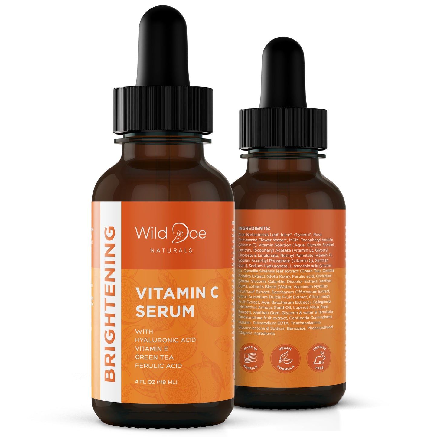 Vitamin C Serum for Face with Hyaluronic Acid - Firming Anti Aging Serum, Pore Minimizer, Acne Scars and Dark Spot Remover for Face - Vitamin C