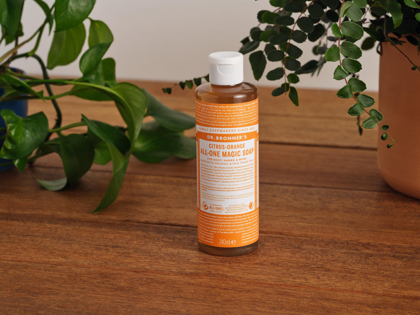 Dr. Bronner Liquid Soap, Lemon/Orange - 240 ml