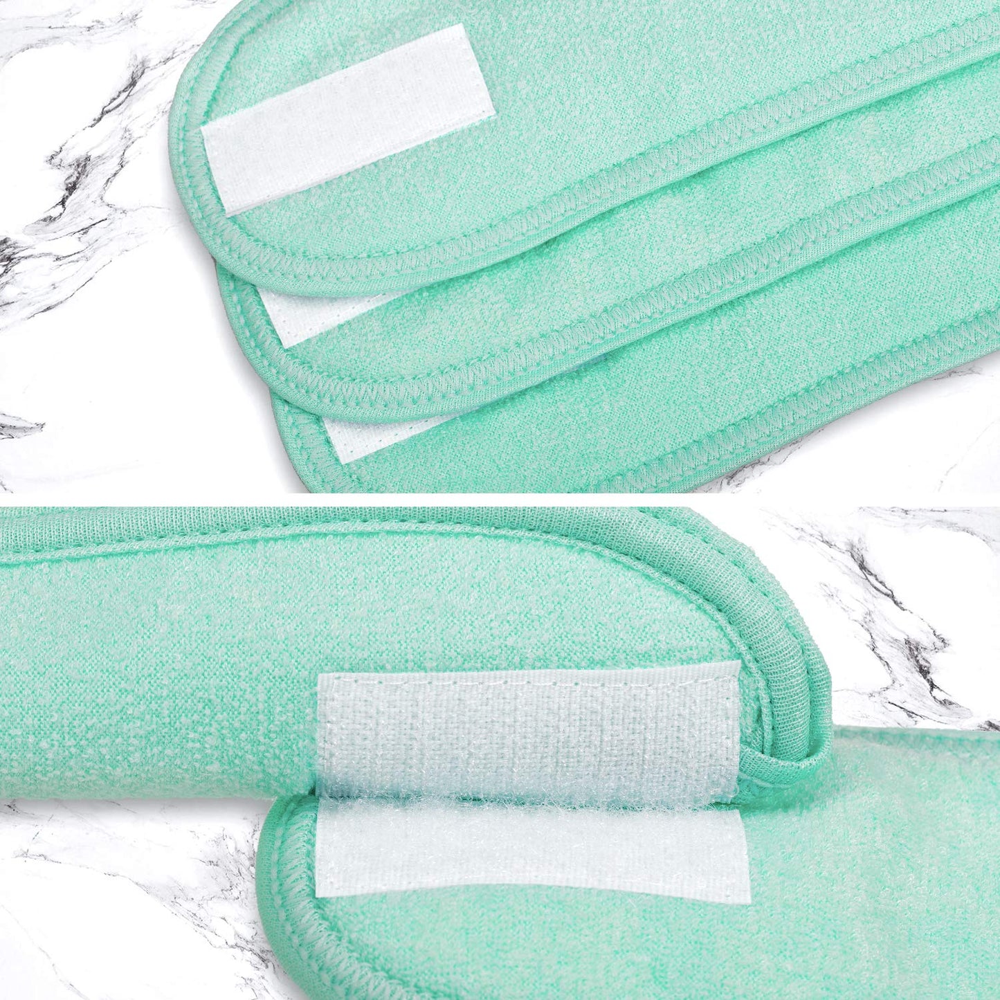 Whaline 4 PCS Spa Headband, Make up Hair Band, Stretch Terry Cloth Headband for Sport Yoga Shower (Mint Green)