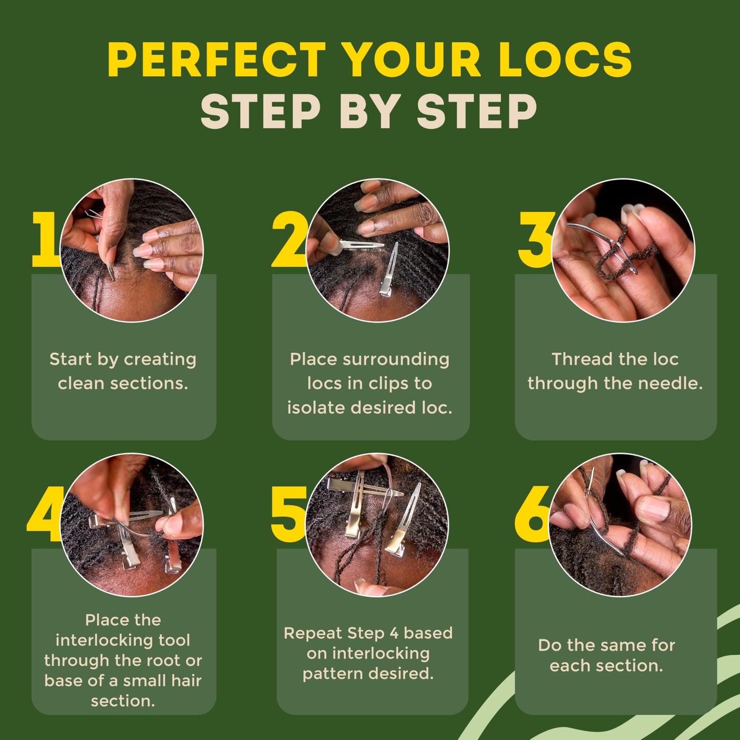Locsanity Curved Interlocking Tool for Microlocs and Medium Locs Maintenance - Hair Tools for Dreadlocks, Sisterlocks, Interlocks, and Crochet Locks