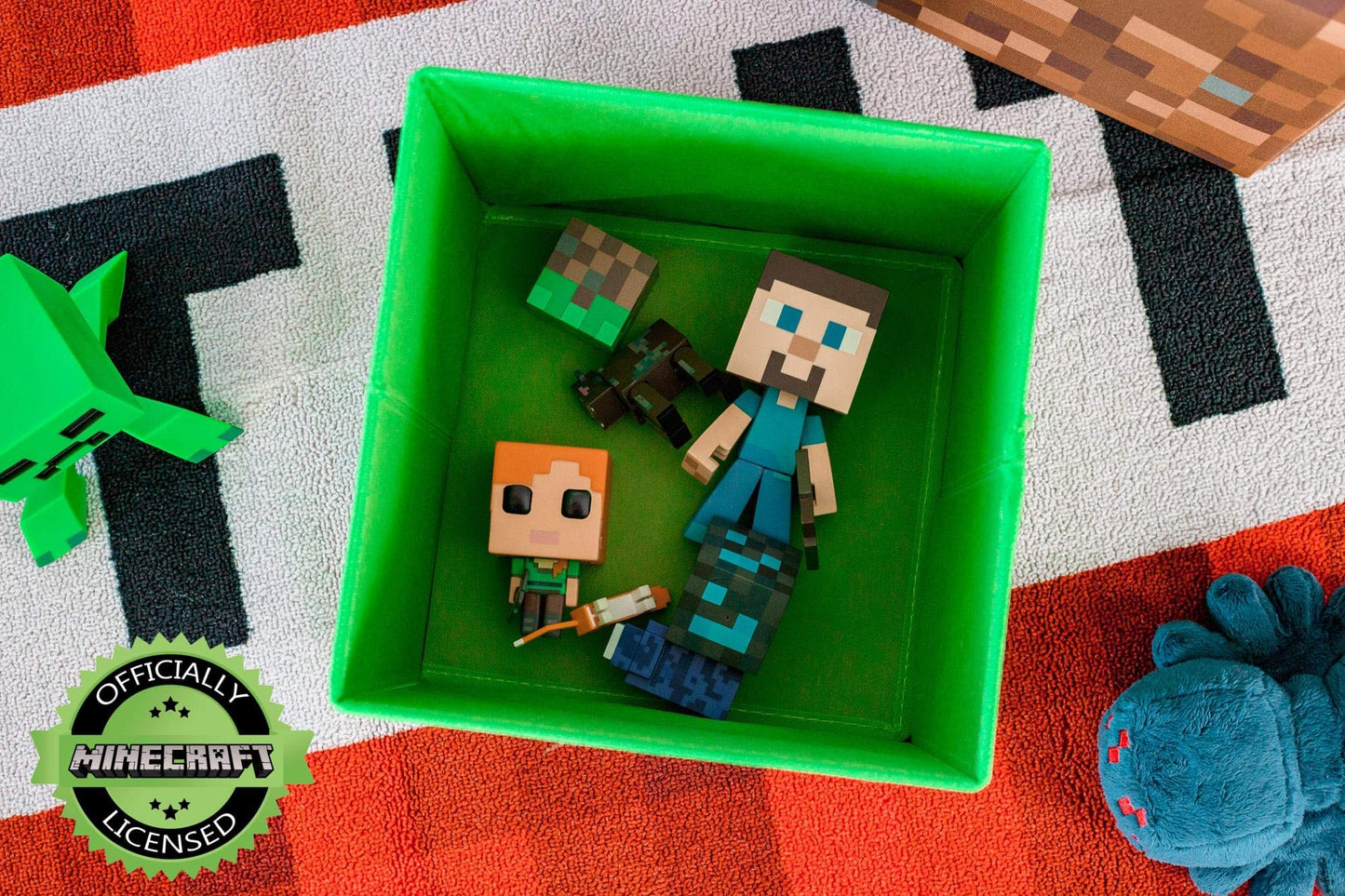 Minecraft Creeper Storage Cube Organizer | Creeper from Cubbies | Organization Cubes | 10-Inch Square Bin