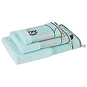 Popular Bath 705966 Bath Towels, Avantie Collection, 3-Piece Set, Aqua