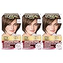 L'Oreal Paris Excellence Crème Permanent Hair Dye, Triple Care Hair Color with Pro-Keratine Complex for 100% Gray Hair Coverage, 5 Medium Brown, 1 Kit