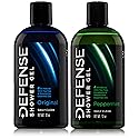 Defense Soap Tea Tree Body Wash (Original + Peppermint) | All Natural Organic Shower Soap for Athletes | Odor Control & Skin Fungal Protection