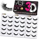 Eliace False Eyelashes Natural look Cat Eye Lashes Wispy Strips,15 Pairs 3D Mink Lashes Fake Eyelashes Volume Fluffy Thin Soft Band Comfortable Long