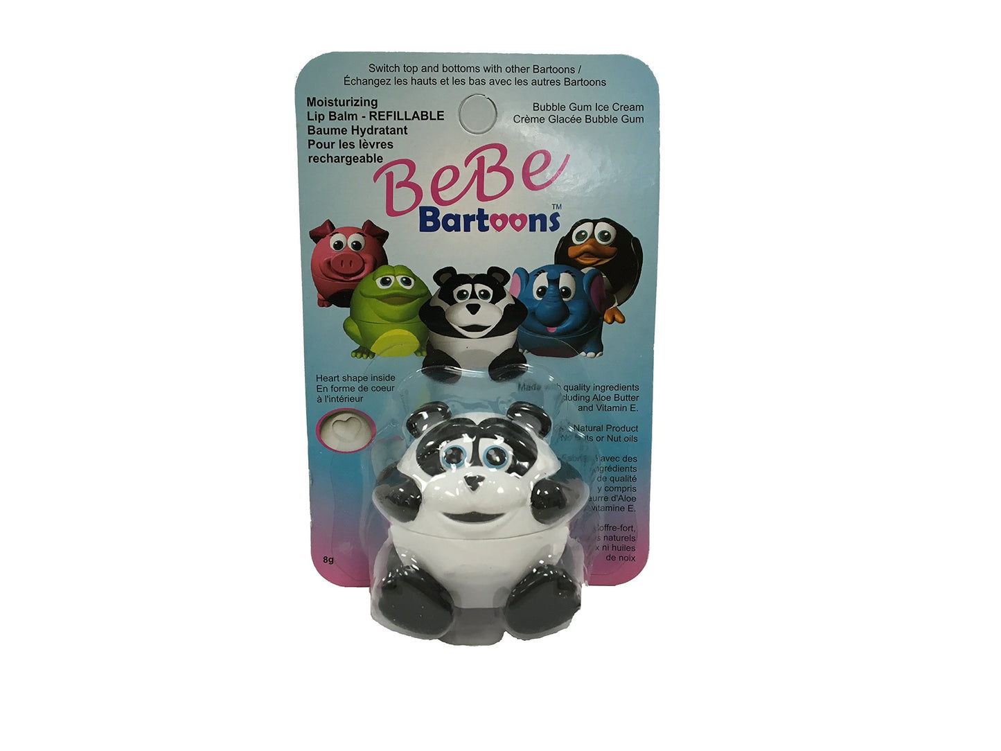 Panda Lip Balm with Bubble Gum Ice Cream scent