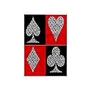 3D Rose Poker. Four of A Kind. Aces. Cool Design. Popular Image Hand Towel, 15" x 22"