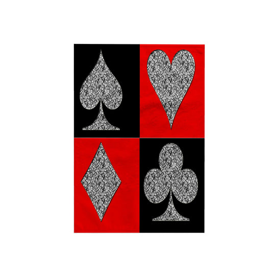 3D Rose Poker. Four of A Kind. Aces. Cool Design. Popular Image Hand Towel, 15" x 22"
