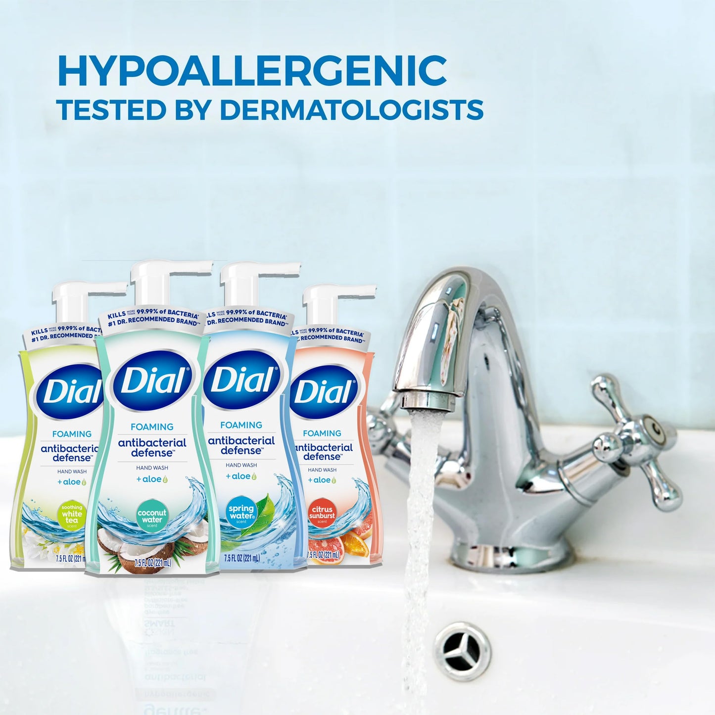 Dial Complete Foaming Anti-Bacterial Hand Wash Variety 4-Pack - Assorted Scents. 7.5 Oz Each