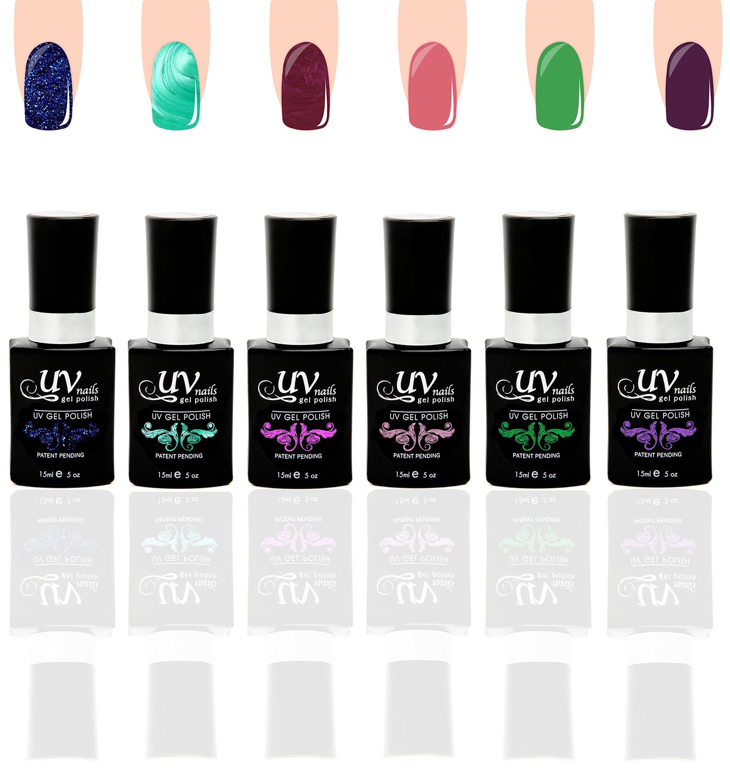 UV-NAILS Gel nail polish cure with UV or LED nail lamp gel polish for nails Set of 6 (HONOLULU) Beauty & Personal Care UV-NAILS