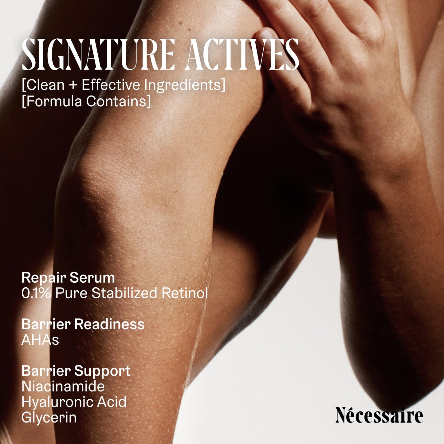 Nécessaire The Body Retinol - Firming Repair Serum + Retinol Body Lotion For Women & Men. Wrinkle + Line Prevention. 0.1% Pure + 10% AHA Crepey Skin Beauty and Personal Care Nécessaire
