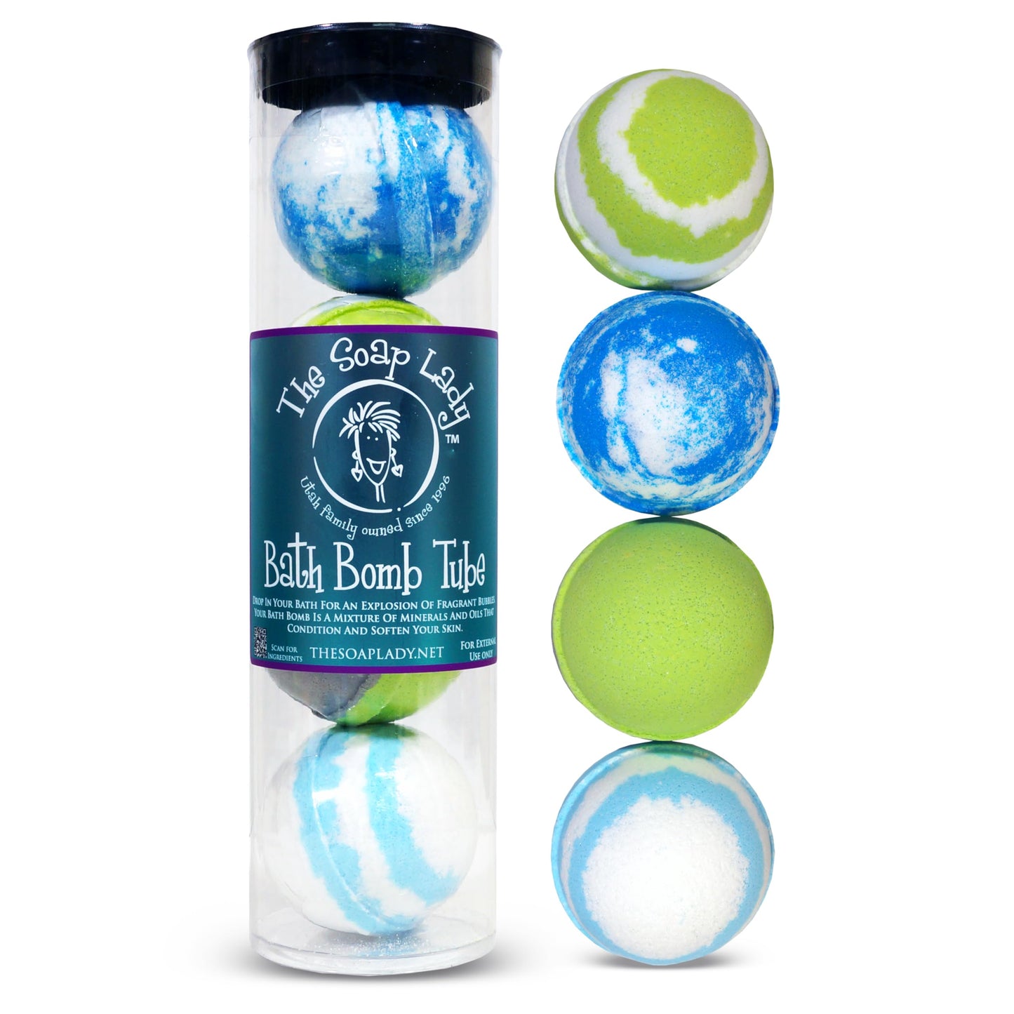 The Soap Lady Therapeutic Bath Bombs - Stop Pain, Vapor Bath, Detox, and Headache Gone - 4 Pack