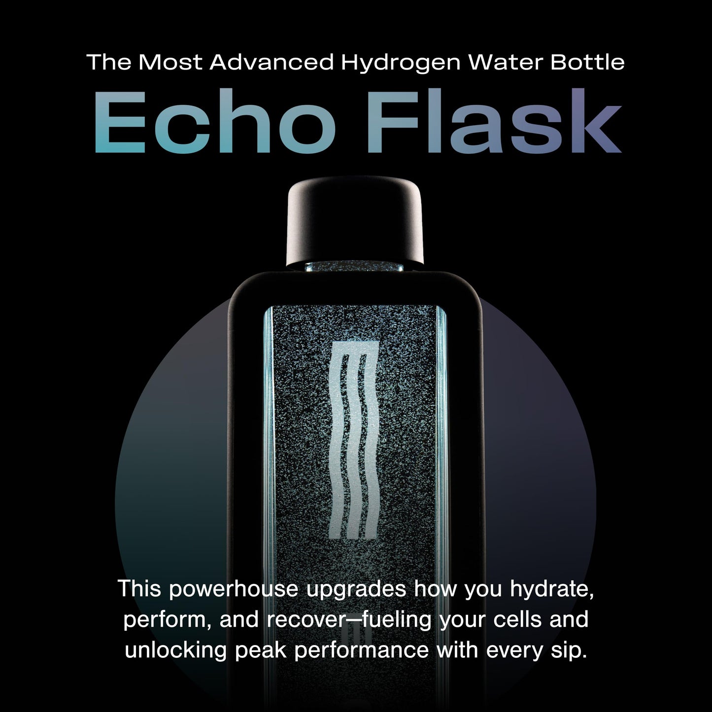 Echo Flask Hydrogen Water Bottle - Active Hydration Solution with Water Intake Tracking & LCD Touch Screen - Compact & Convenient - Transparent