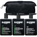 BLACKWOOD FOR MEN Dapper Dad Set including Travel Bag, Active Man Shampoo, Active Man Conditioner, & Pure Moisture Body Wash - Natural Vegan Formula