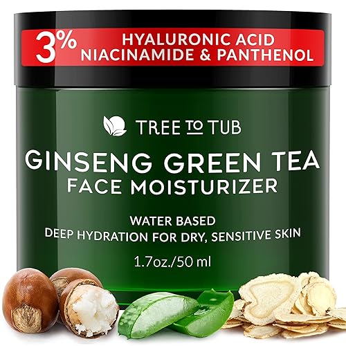 Tree to Tub Hydrating Face Moisturizer for Dry & Sensitive Skin - Water Based Hyaluronic Acid Facial Moisturizer, Moisturizing Face Cream for Women