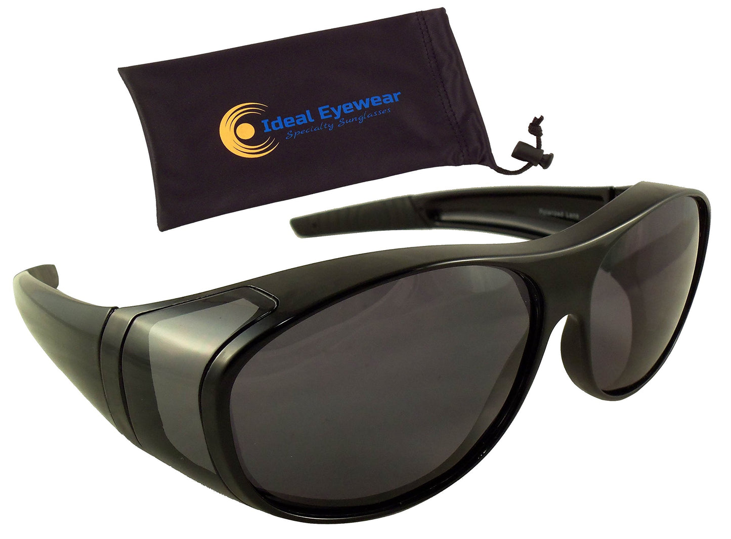Ideal Eyewear Fit Over Sunglasses with Polarized Lenses - Wear Over Prescription Glasses - Fishing, Boating, Golf, Driving