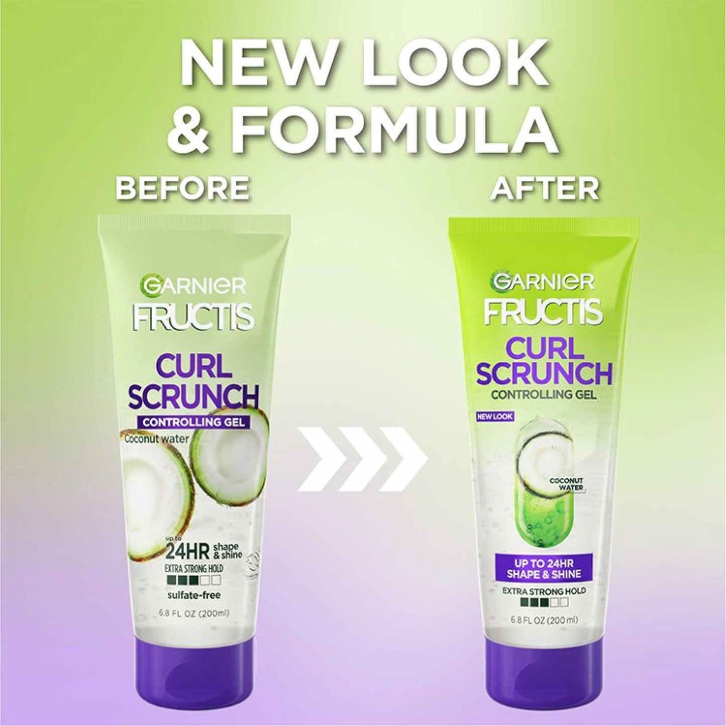 Garnier Fructis Style Curl Scrunch Controlling Gel 6.8 oz (Pack of 2)