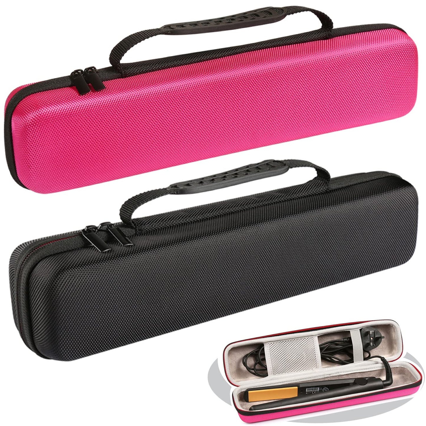 ZbFwmx Travel Case for Hair Straightener Bag Hot Tools Curling Iron Travel Straightener Case Electric Hot Comb Flat Iron Hair Straight Styler (Only