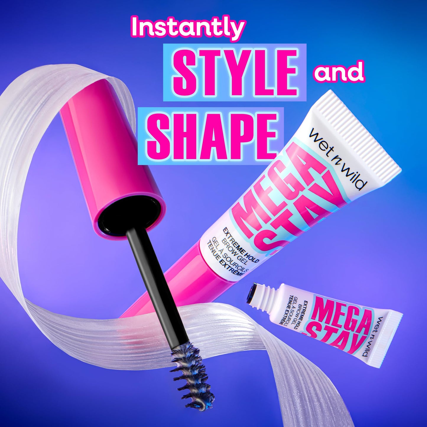 wet n wild Mega Stay Extreme Hold Brow Gel, Lightweight, Non-Sticky & Flake-Free Formula, Long-Lasting 16-Hour Wear, Sculpted & Laminated Brow Look