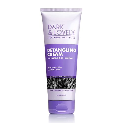 SoftSheen-Carson Dark&Lovely Detangling Cream, 6.8 Fl Oz - For Protective Styles, With Peppermint&Avocado Oil for Braids, Weaves, Wigs&Locs No Dyes
