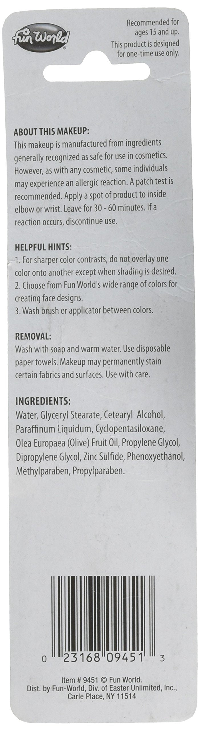 Vampire Glow in the Dark Cream Make Up Face Body Paint Make Up for Halloween ...
