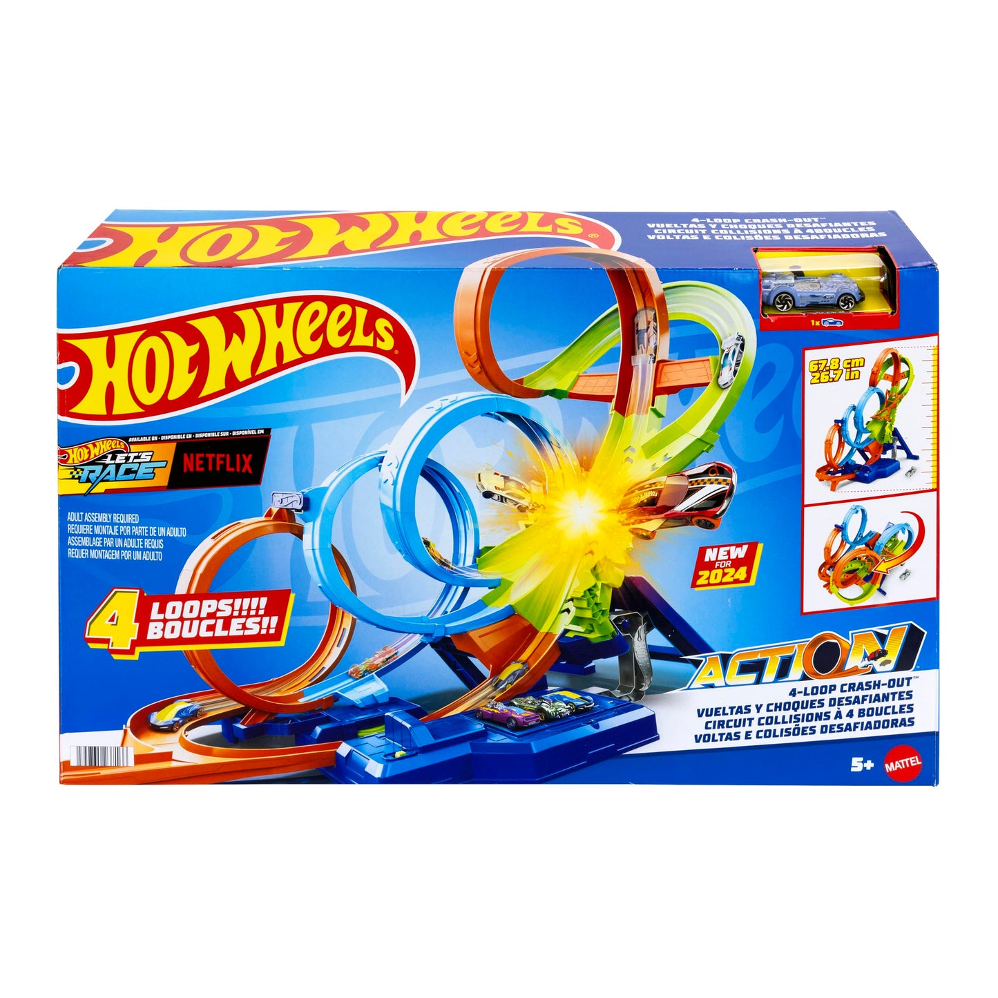 Hot Wheels Action 4 Loopings Crash Danger