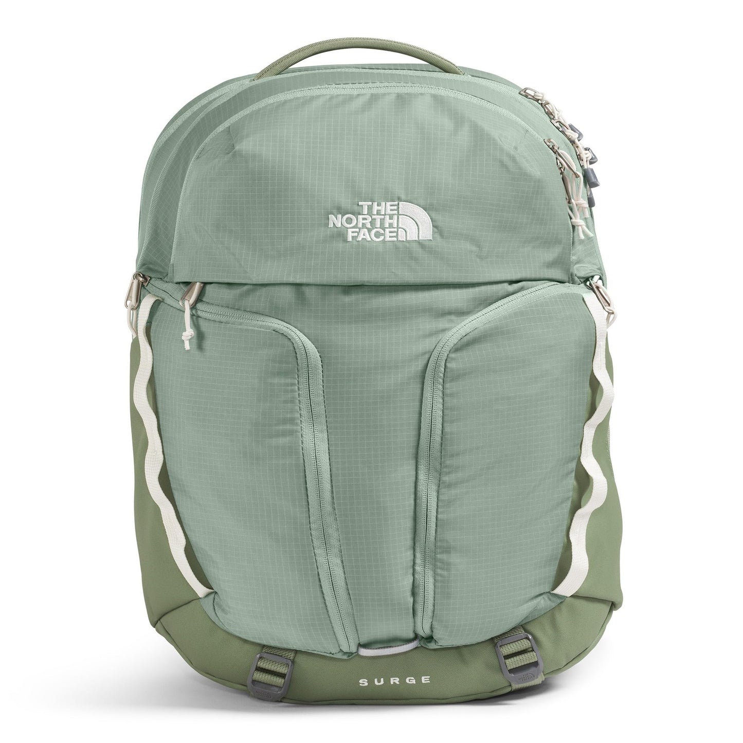 The North Face Women's Surge Commuter Laptop Backpack - Everyday Travel Bag, 16" Laptop Sleeve, Water-Repellent, Slate Moss/Bark Mist, One Size
