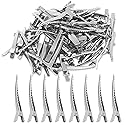 Super Z Outlet Silver Alligator Teeth Prongs Clips Holders for Hair Care, Arts & Crafts Projects, Dry Hanging Clothing, Office Paper Document