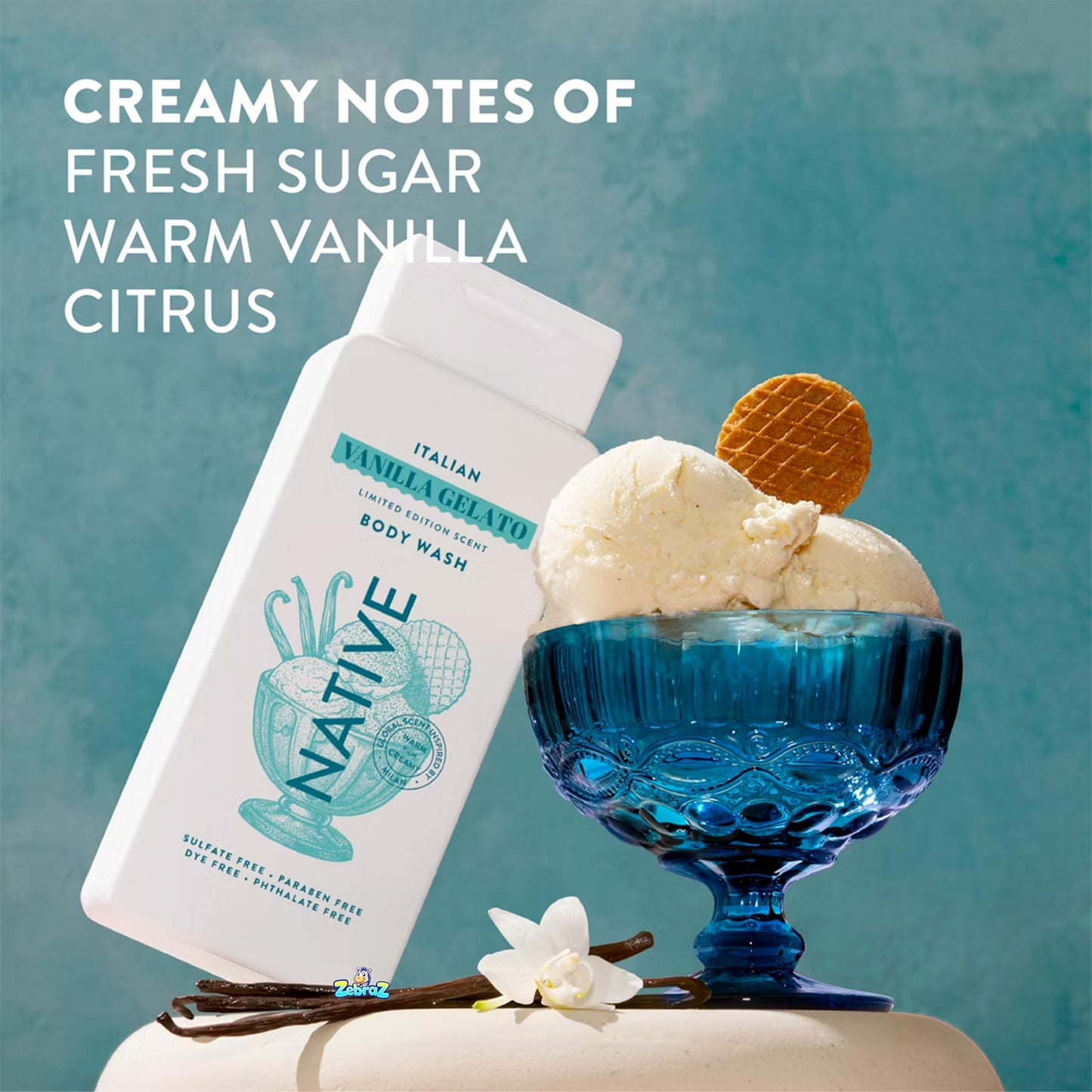 Native - Passport Limited Edition Global Flavors Sulfate-Free Body Wash - Italian Vanilla Gelato - 18 fl oz - Pack Of 02 Beauty & Personal Care Native