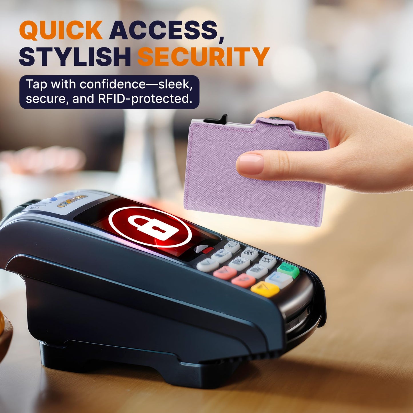 conceal plus small rfid wallet women, slim compact travel blocking credit card holder womens smart pop up minimalist case, capacity 6-10 cards cash &…