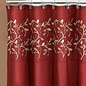 Popular Bath Aubery Shower Curtain, Burgundy 72.00" x 70.00"