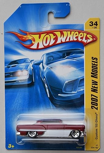 Hot Wheels 2007 New Models 34/36, RED/White Custom '53 Chevy 34/180